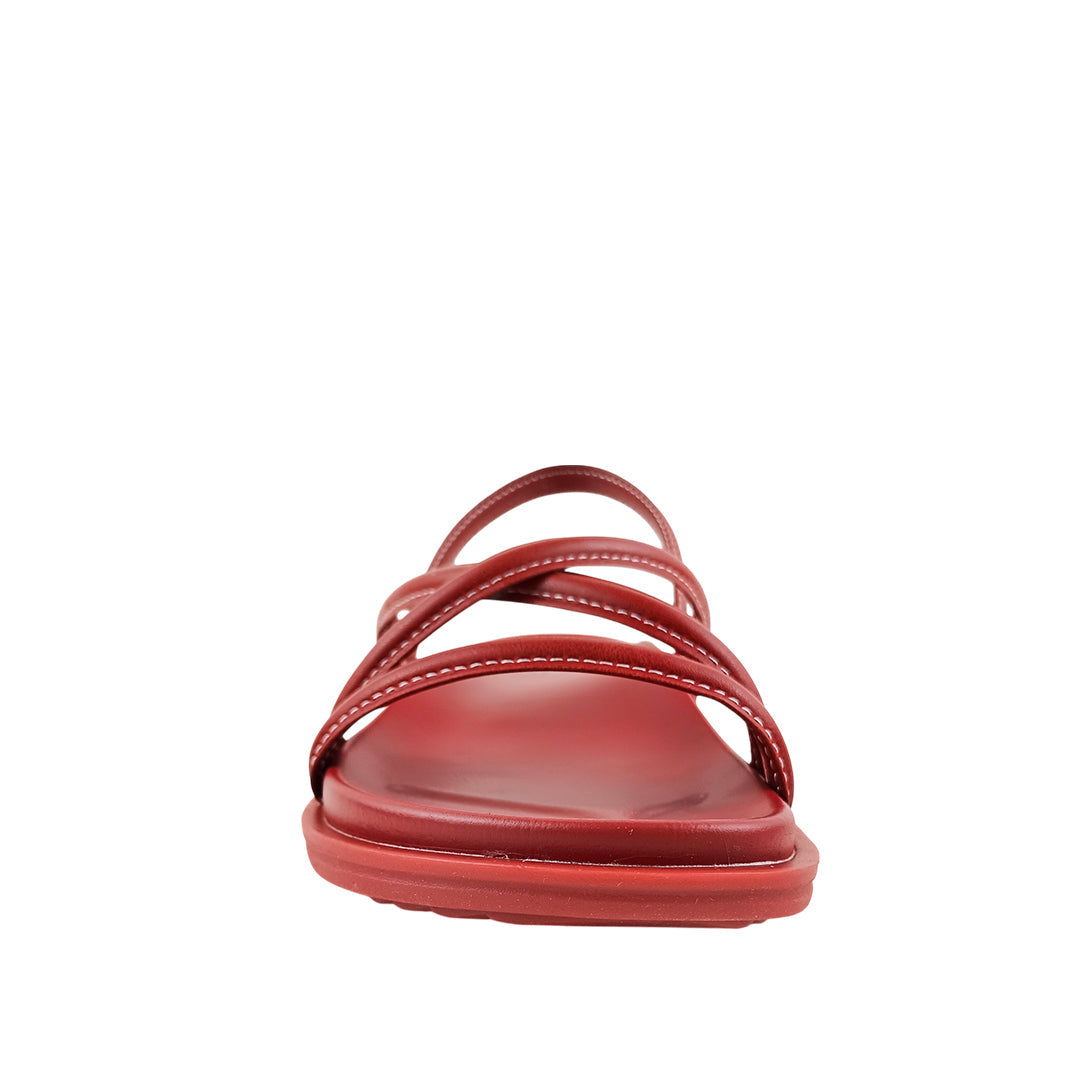 Sandalias flats Alondra para mujer color rojo