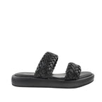 Sandalias flats Belissa para mujer color negro