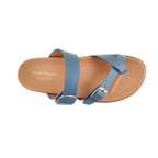Sandalias flats Becky para mujer color celeste