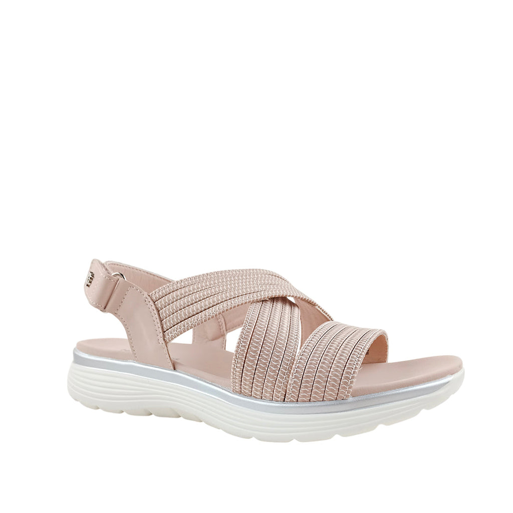 Sandalias flats Acadia para mujer color blush