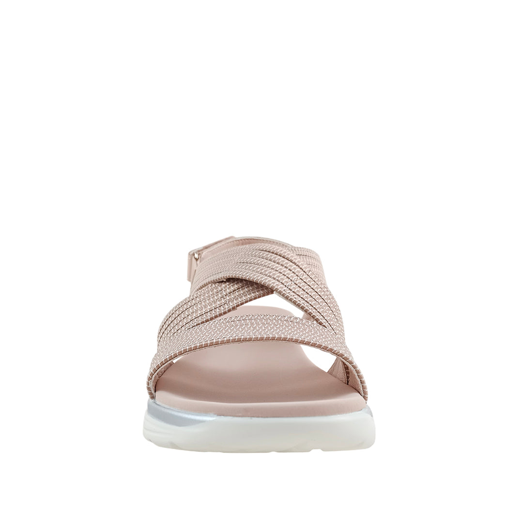 Sandalias flats Acadia para mujer color blush