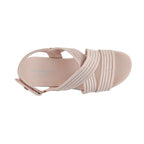 Sandalias flats Acadia para mujer color blush