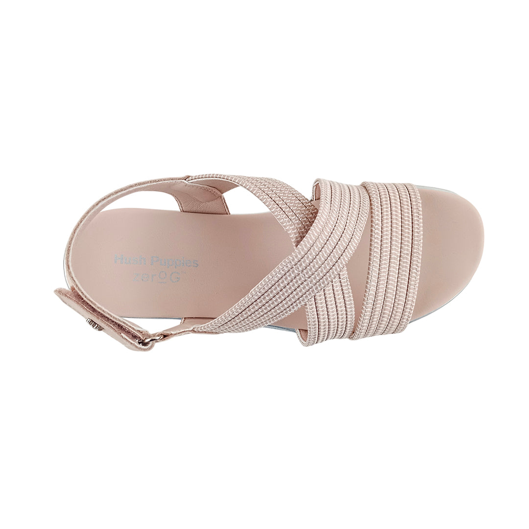 Sandalias flats Acadia para mujer color blush