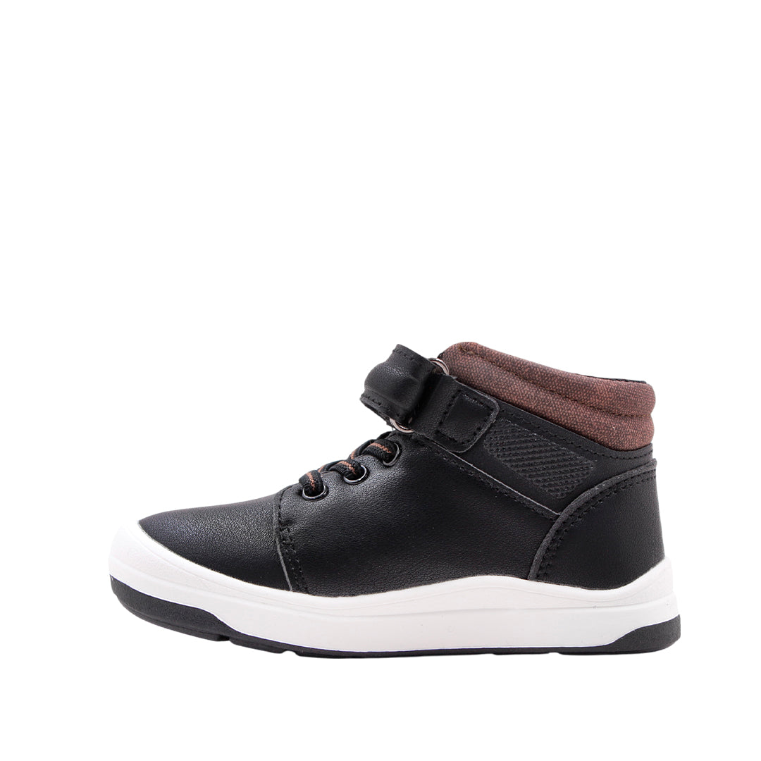 Sneakers tipo botín Barry para infante color negro