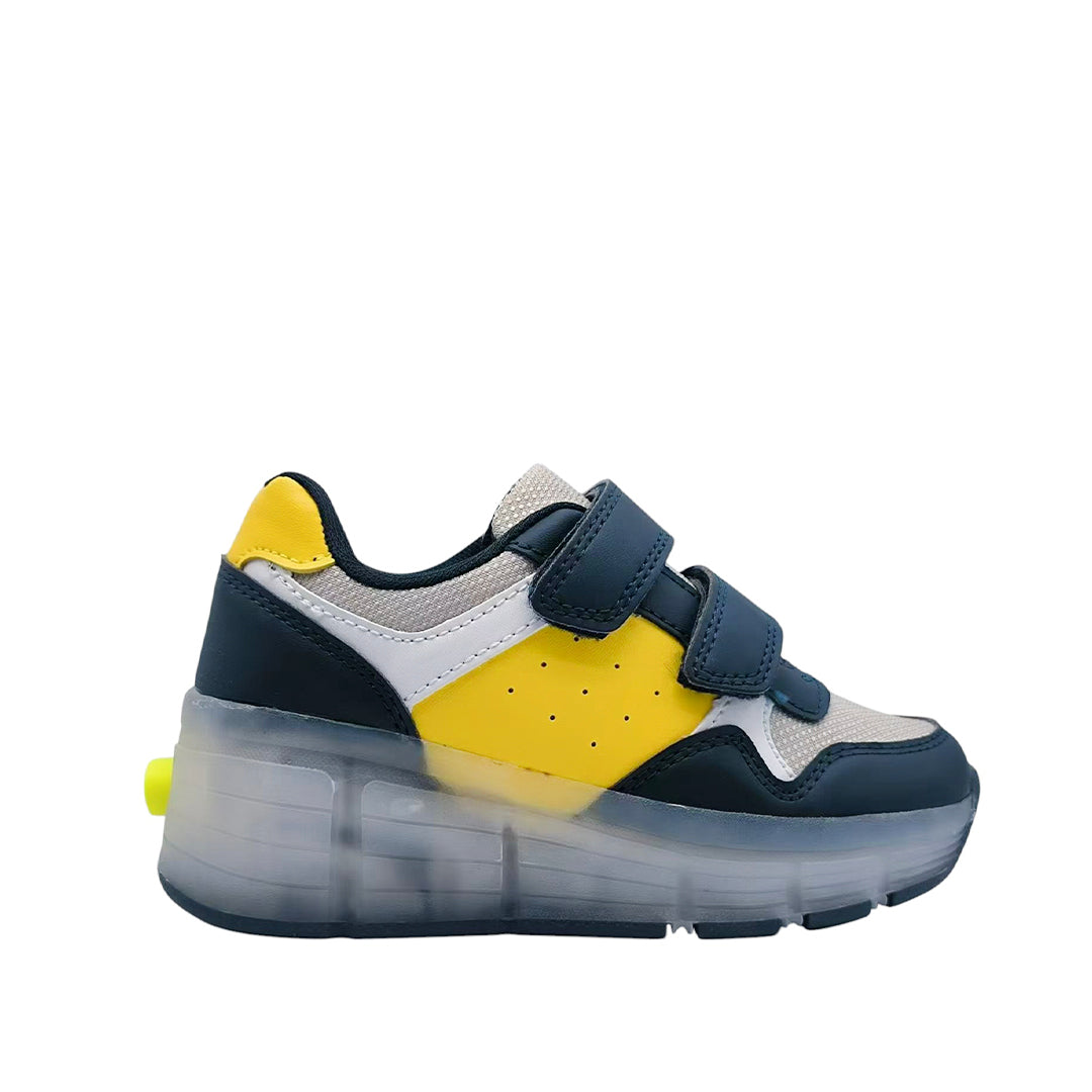 Sneakers con rodos Corky para niño color marino
