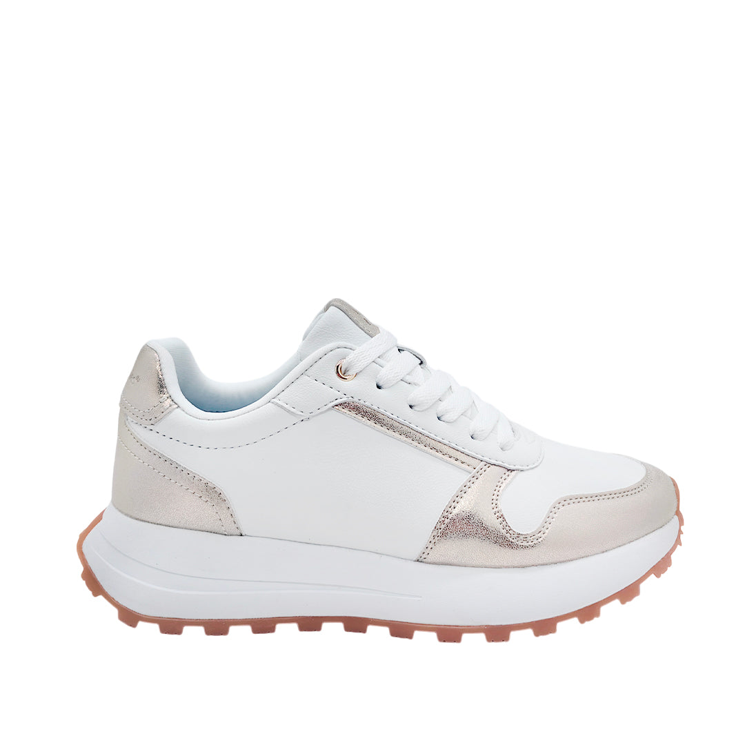 Tennis Claus para mujer color oro