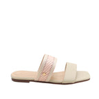 Sandalias flats Edianna para mujer color arena