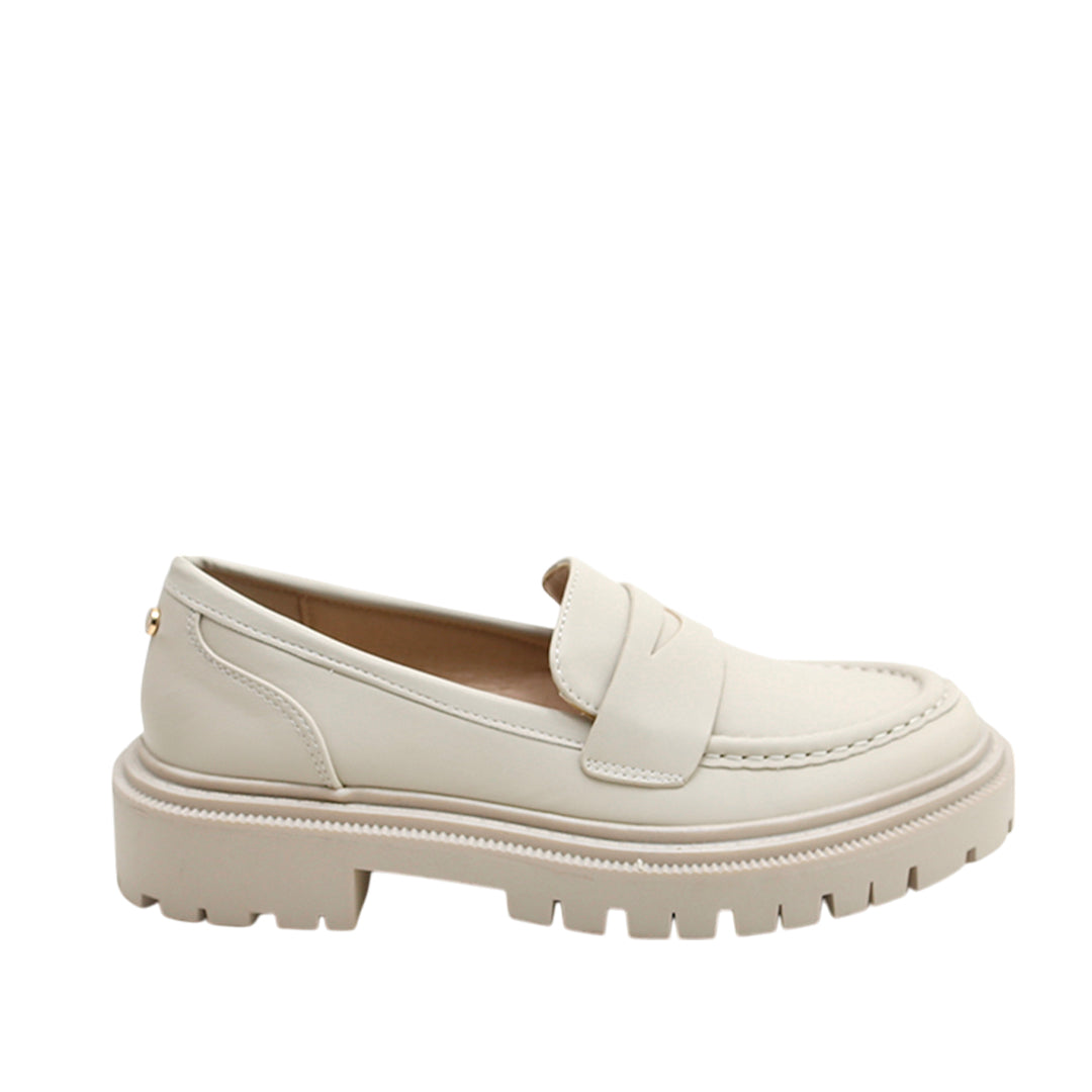 Mocasines Frida para mujer color hueso