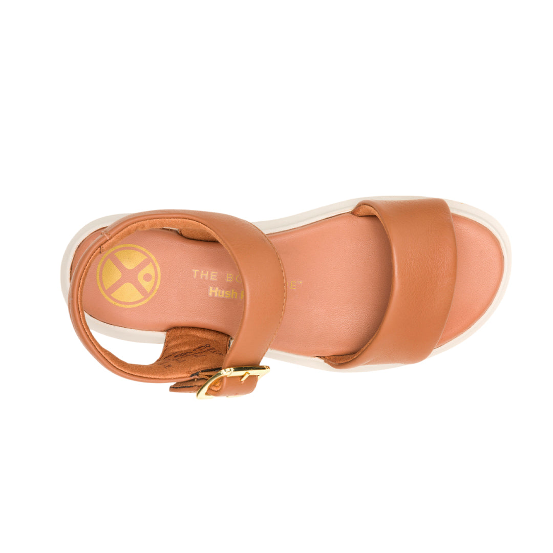 Sandalias flats Uplift QTR para mujer color tan