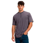 Camisa Polo Burnout Henley para hombre color morado