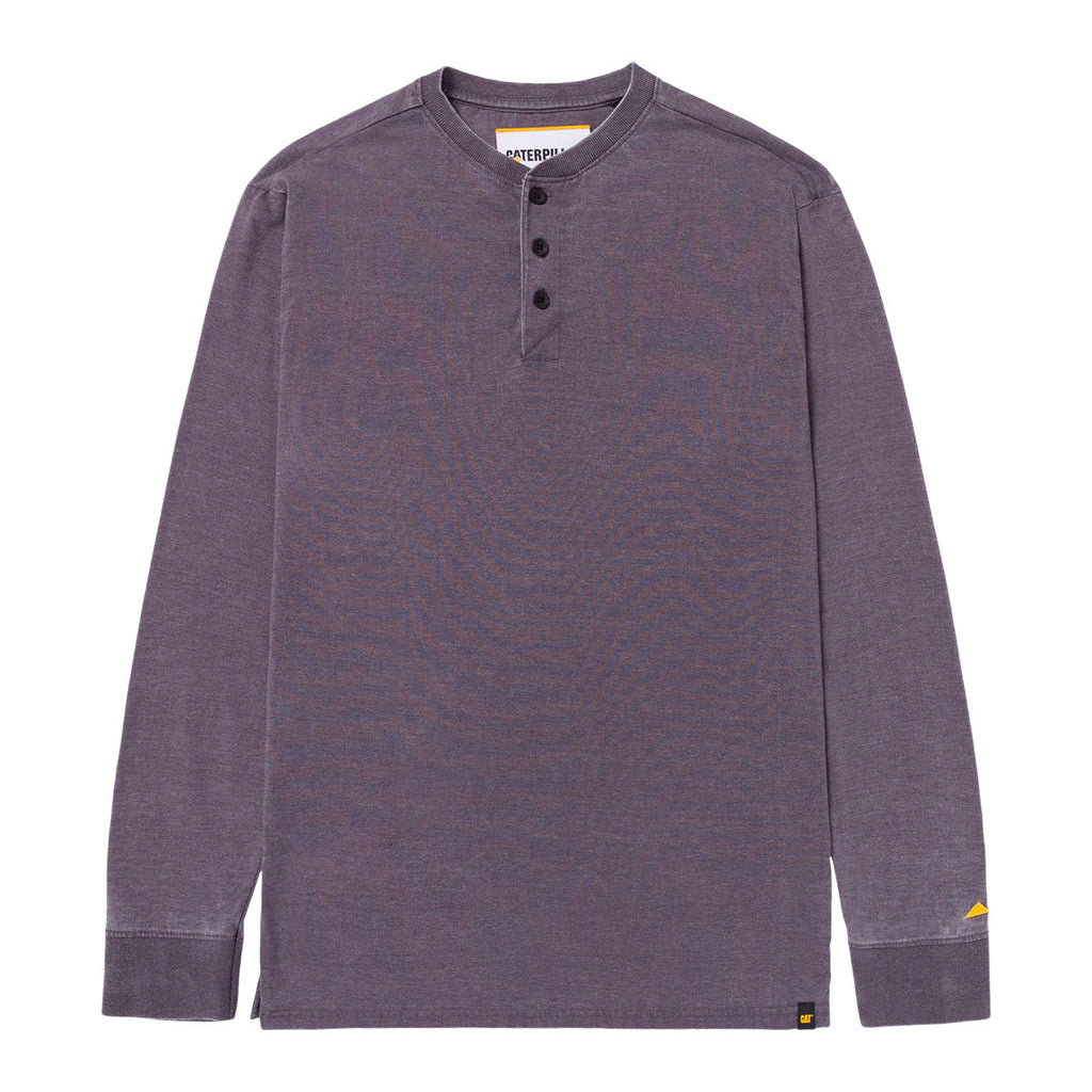 Camisa Polo Burnout Henley para hombre color morado