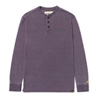 Camisa Polo Burnout Henley para hombre color morado