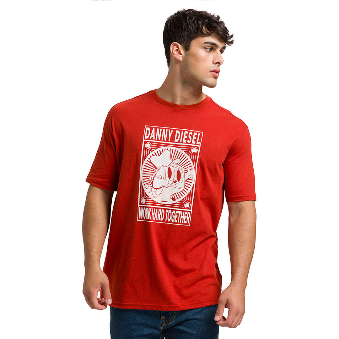 Camiseta Danny Diesel para hombre color rojo
