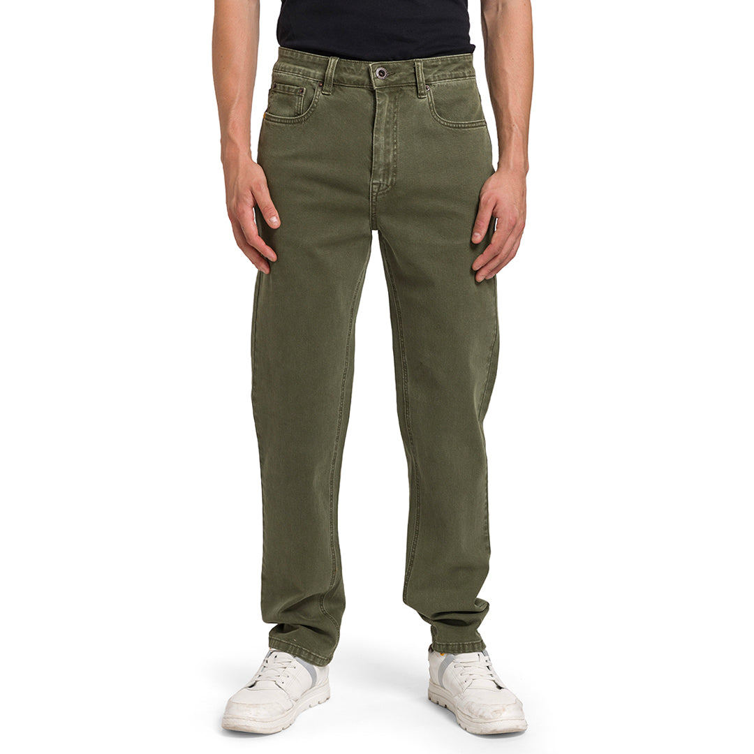 Jeans Triblend Slim para hombre color olivo