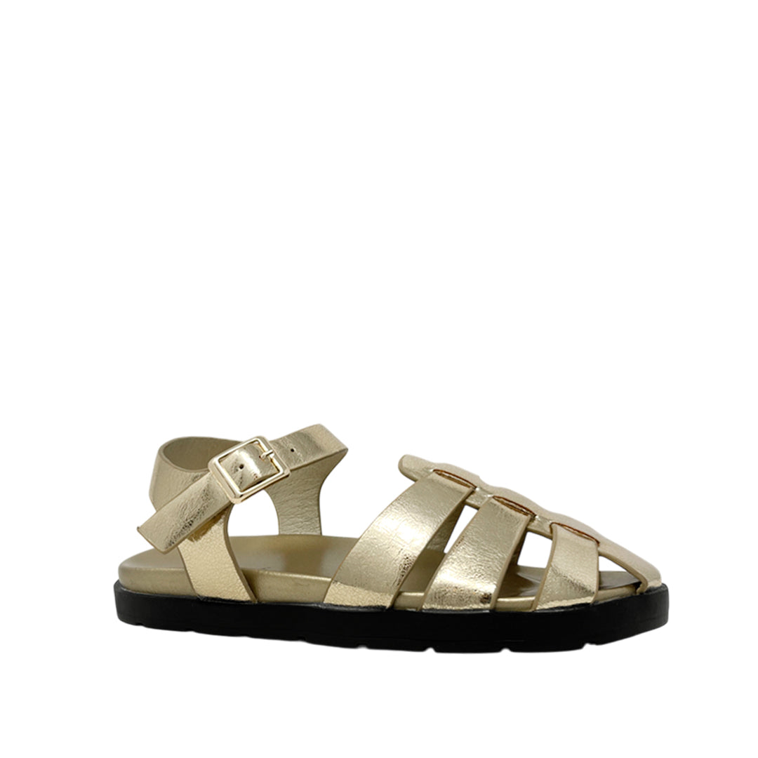 Sandalias flats Alinna para niña color dorado