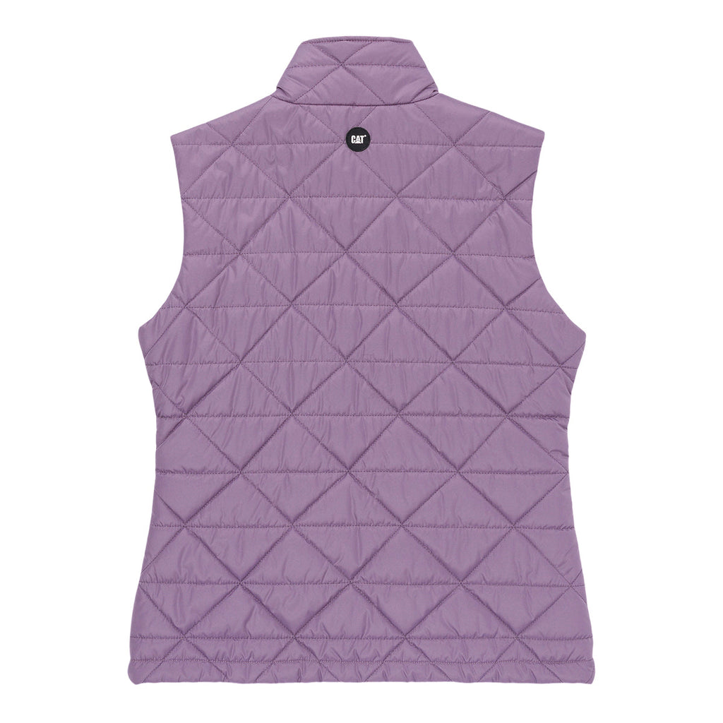 Chaleco W Quilted Vest para mujer color morado