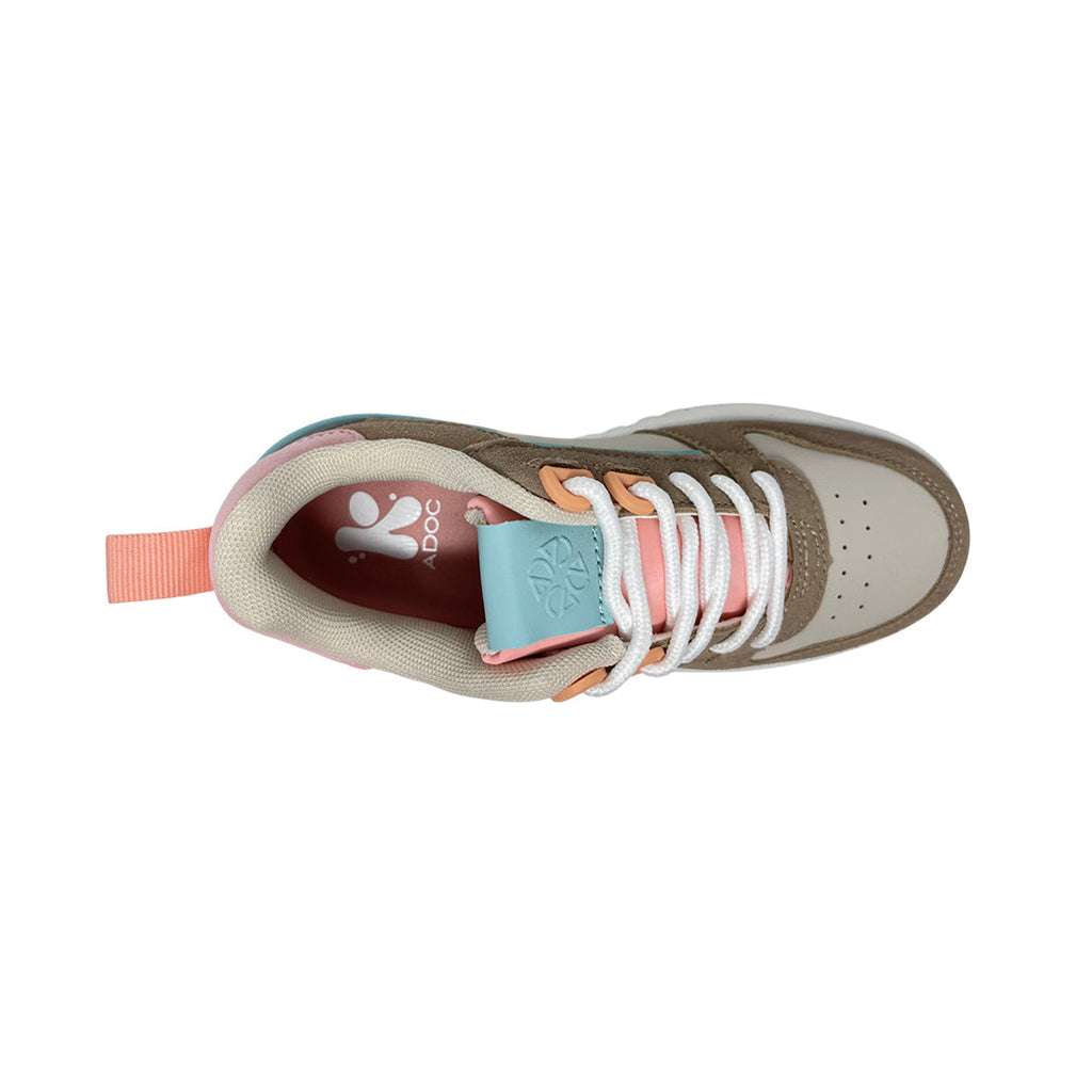 Sneakers Gali para niña color café y rosado