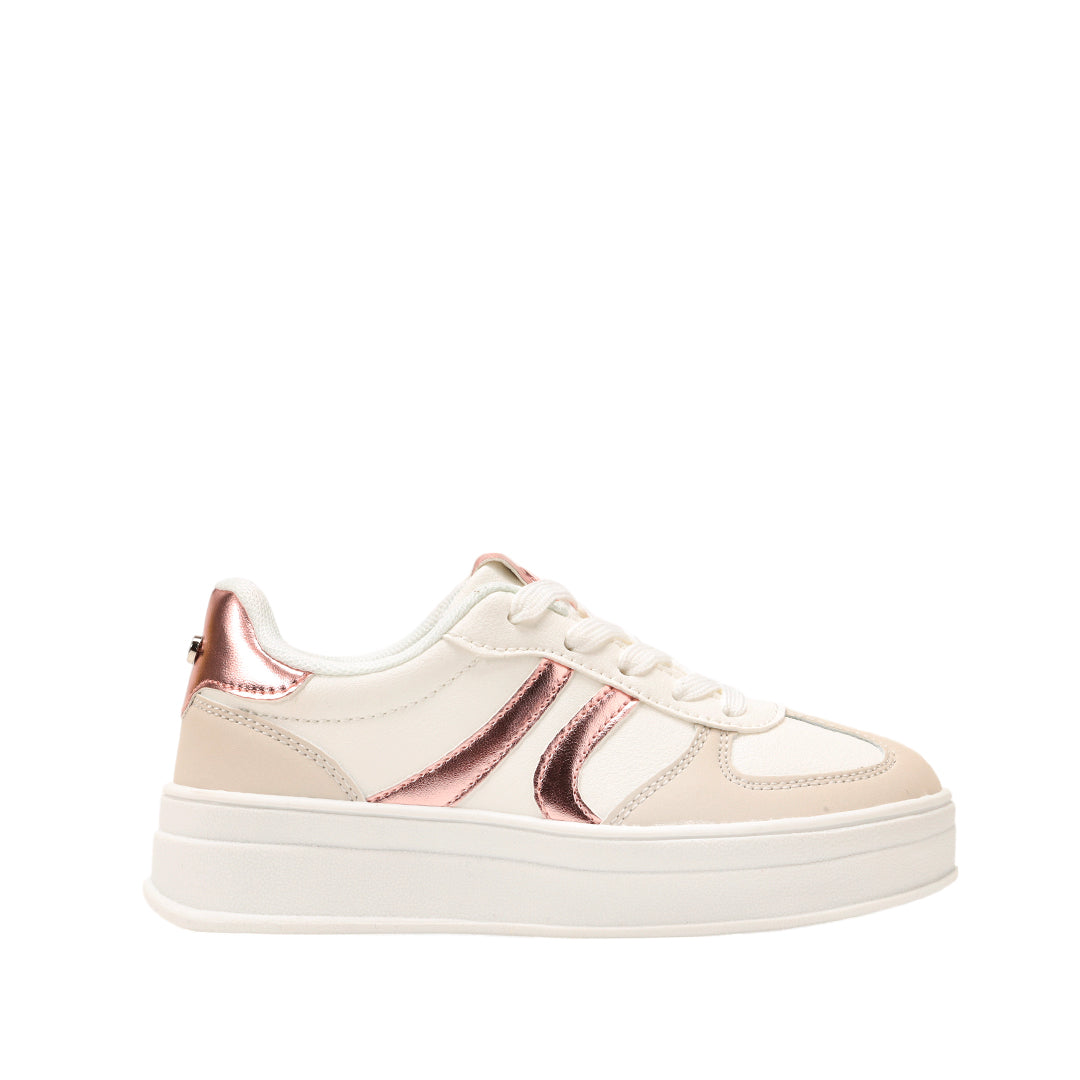 Sneakers Gianna para niña color blanco y rosado
