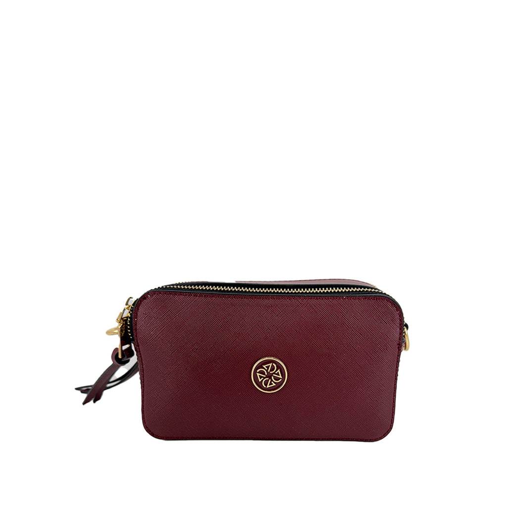 Cartera crossbody Libby para mujer color vino