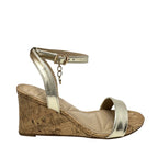 Sandalias de cuña Porcha para mujer color dorado