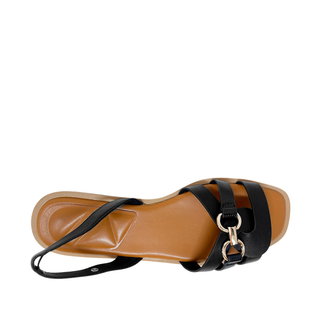 Sandalias flats Ophelia para mujer color negro