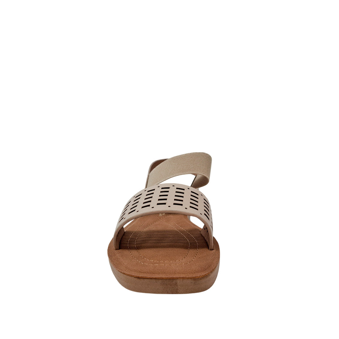 Sandalias flats Marlen para mujer color hueso
