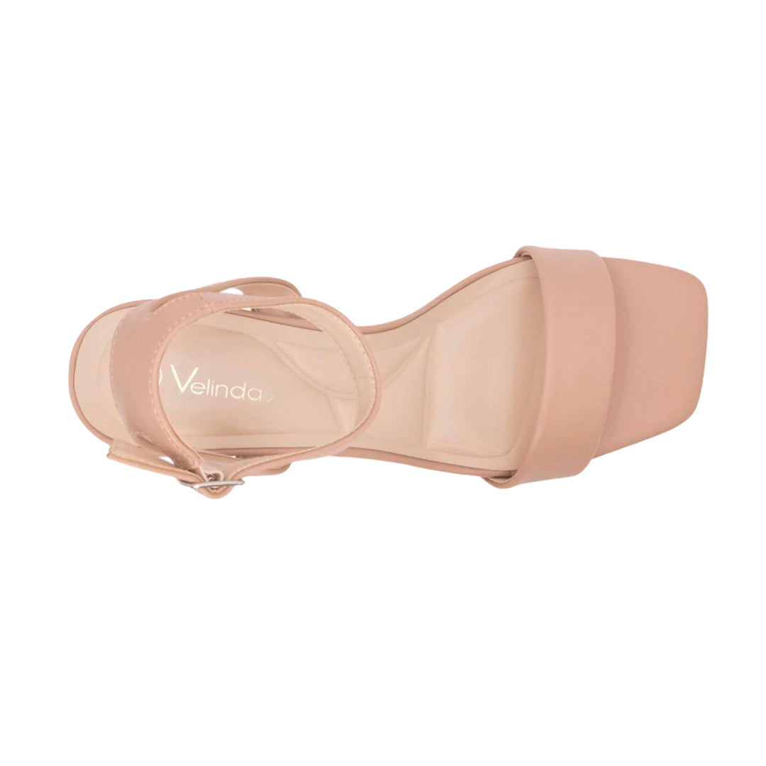 Sandalias de tacón Miller para mujer color nude