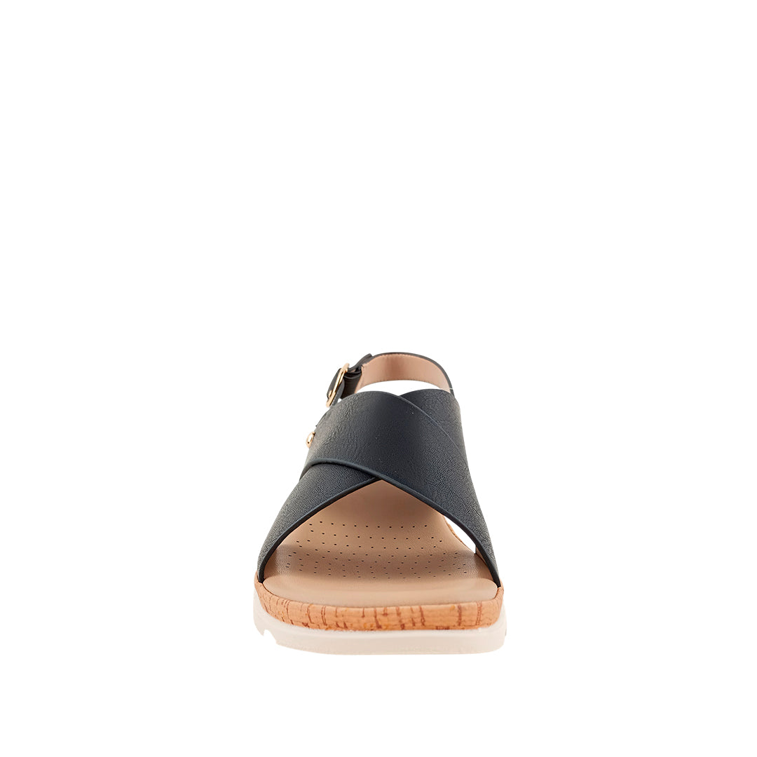 Sandalias de cuña Pamela para mujer color negro