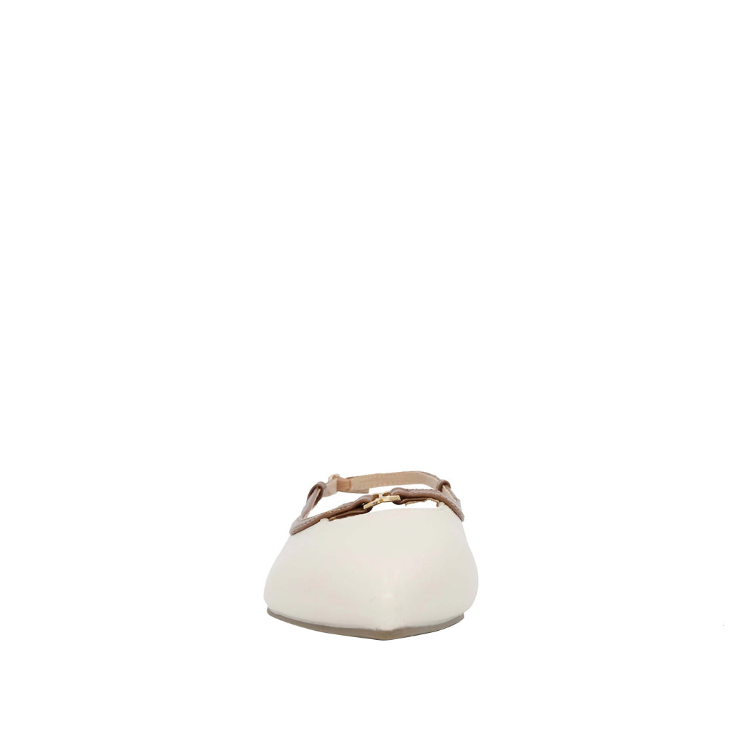 Ballerinas slingback Porta para mujer color hueso