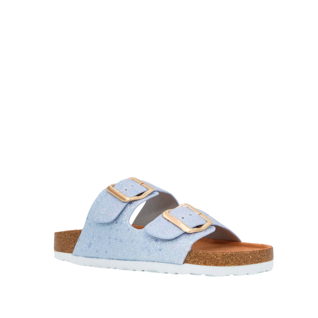 Sandalias flats Beatriz para niña color celeste