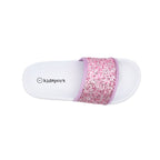 Sandalias flats Paulina para niña color rosado y blanco
