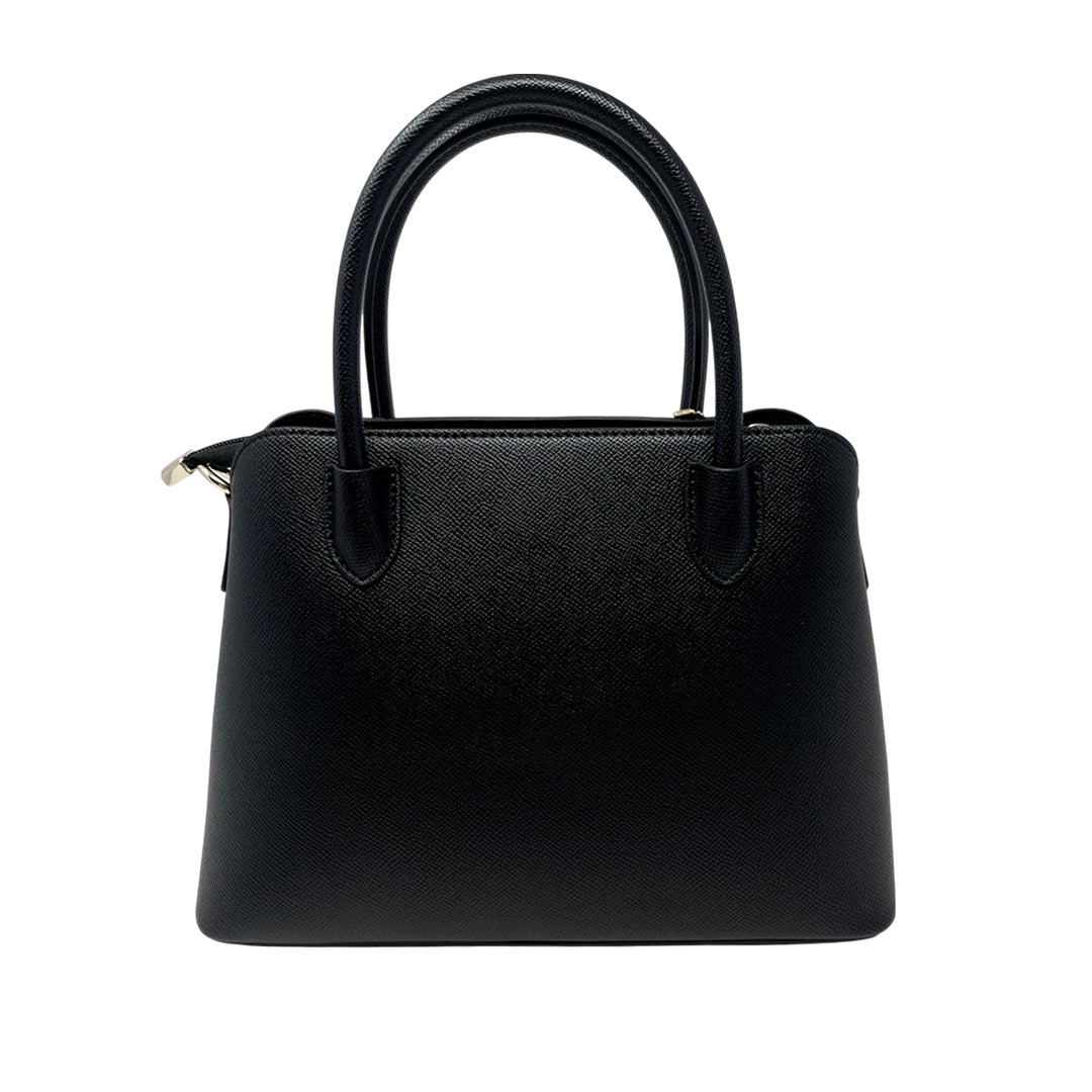 Cartera satchel Mae para mujer color negro