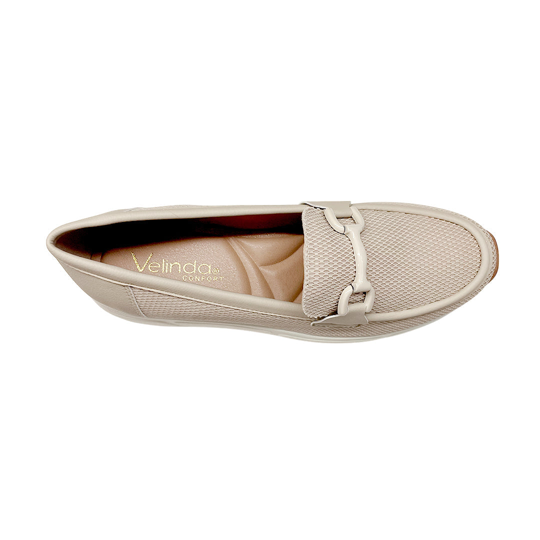 Mocasines Brenda para mujer color hueso