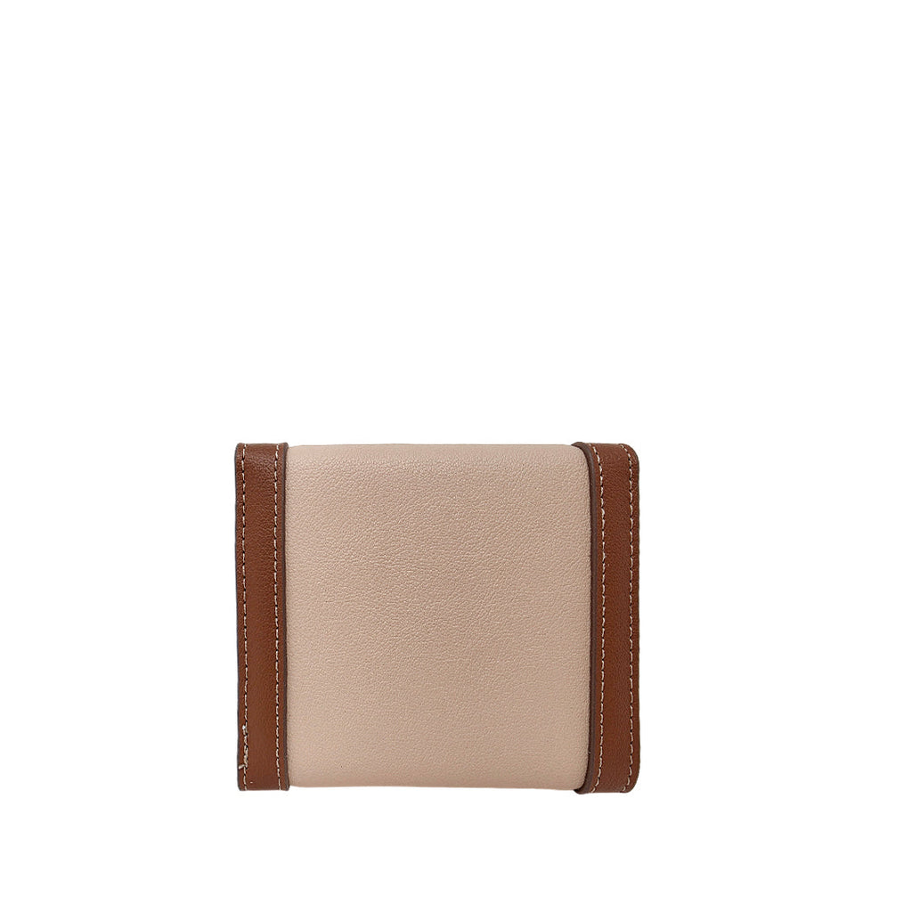 Billetera Hellen para mujer color camel y beige