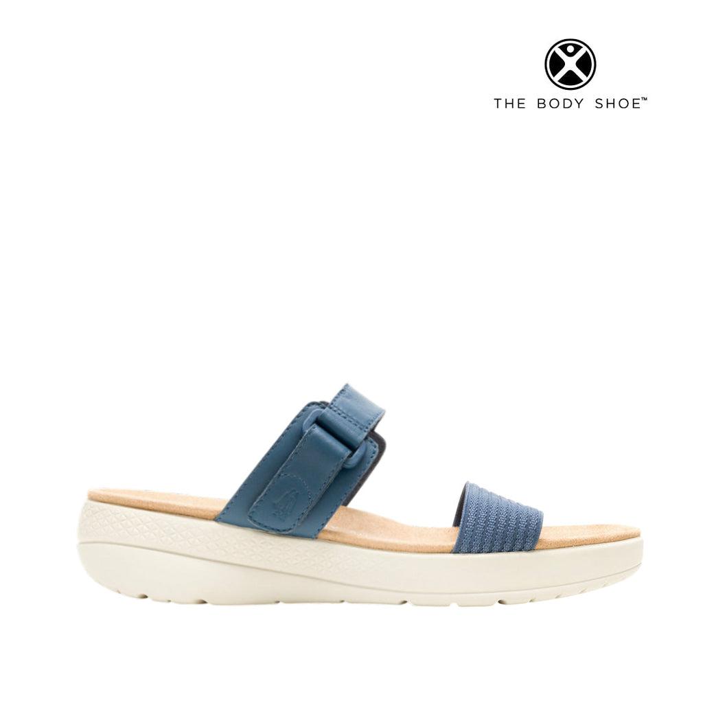 Sandalias de cuña Breathe Gore Slide para mujer color navy