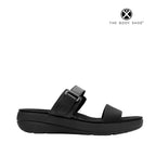 Sandalias de cuña Breathe Gore Slide para mujer color negro