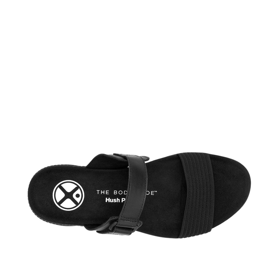 Sandalias de cuña Breathe Gore Slide para mujer color negro