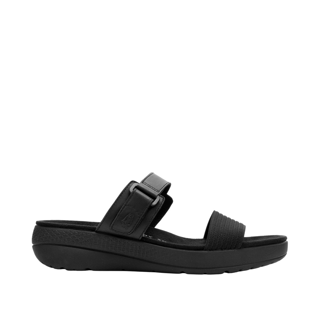 Sandalias de cuña Breathe Gore Slide para mujer color negro