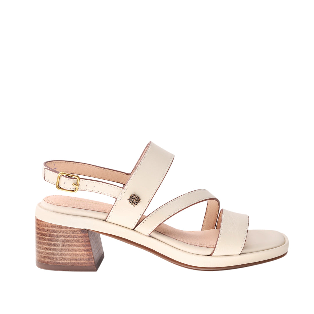Sandalias slingback Lucrecia para mujer color beige
