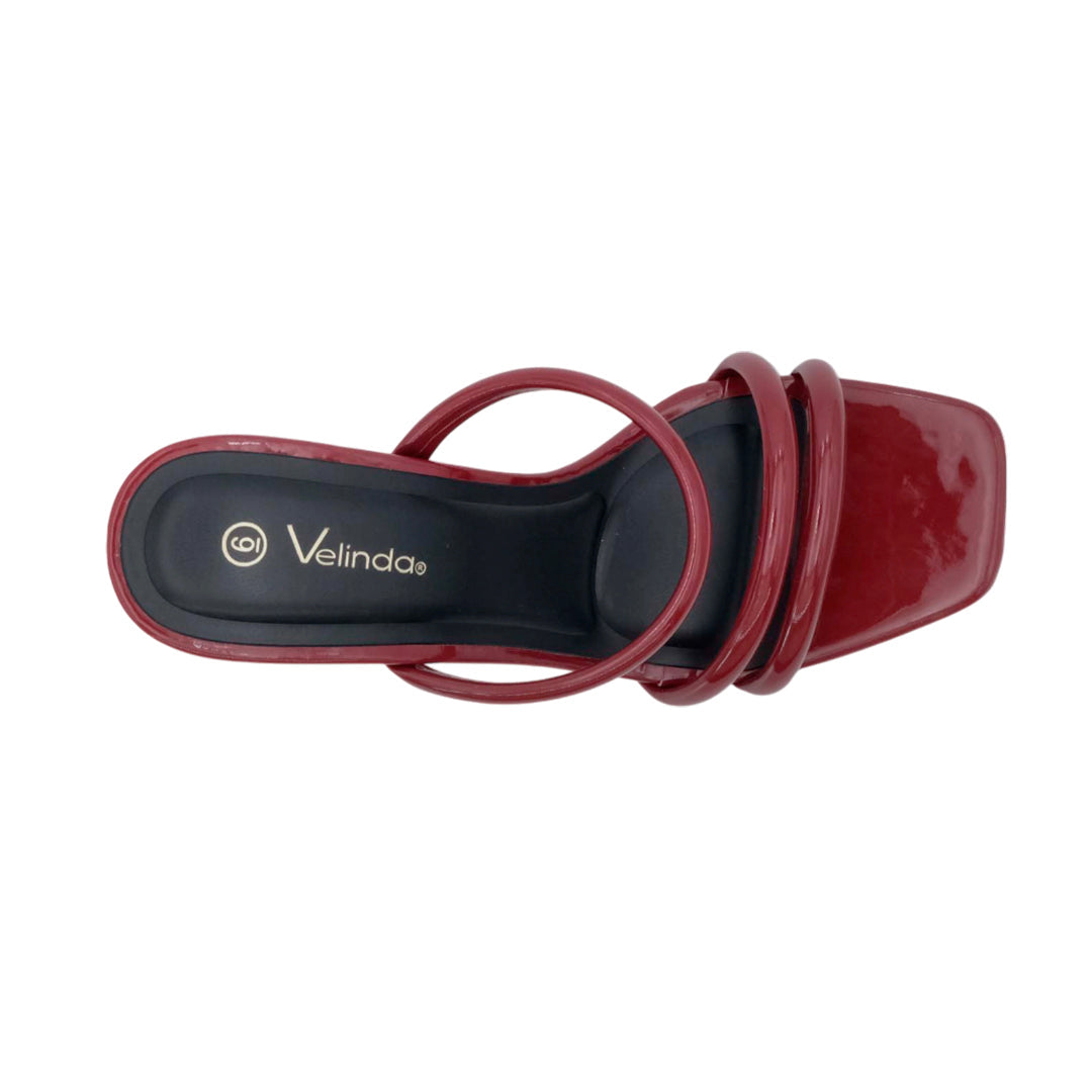 Sandalias de tacón Camila para mujer color vino