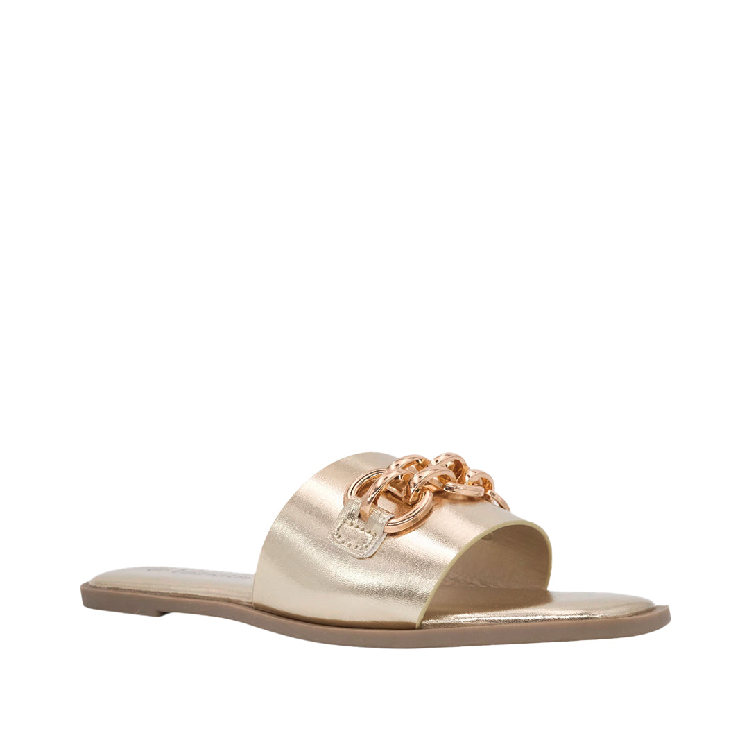 Sandalias flats Miry para mujer color dorado