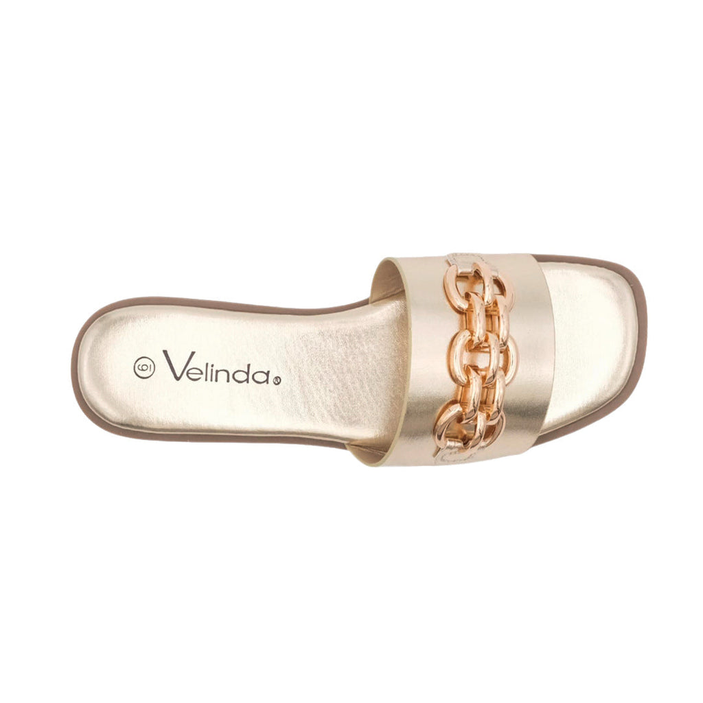 Sandalias flats Miry para mujer color dorado