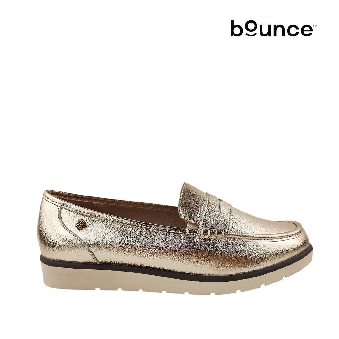 Mocasines Andrea 4 para mujer color dorado