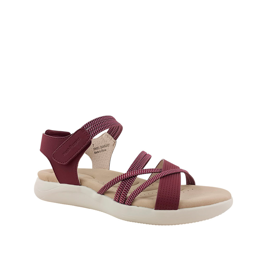 Sandalias flats Denisse 4 para mujer color burgundy