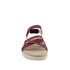 Sandalias flats Denisse 4 para mujer color burgundy