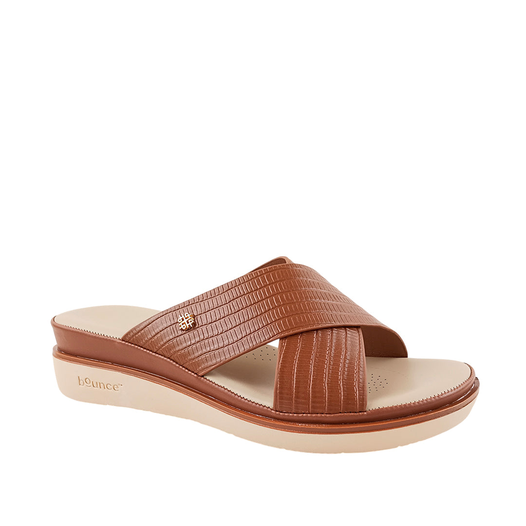 Sandalias flats Shasta para mujer color tan