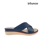 Sandalias flats Shasta para mujer color navy