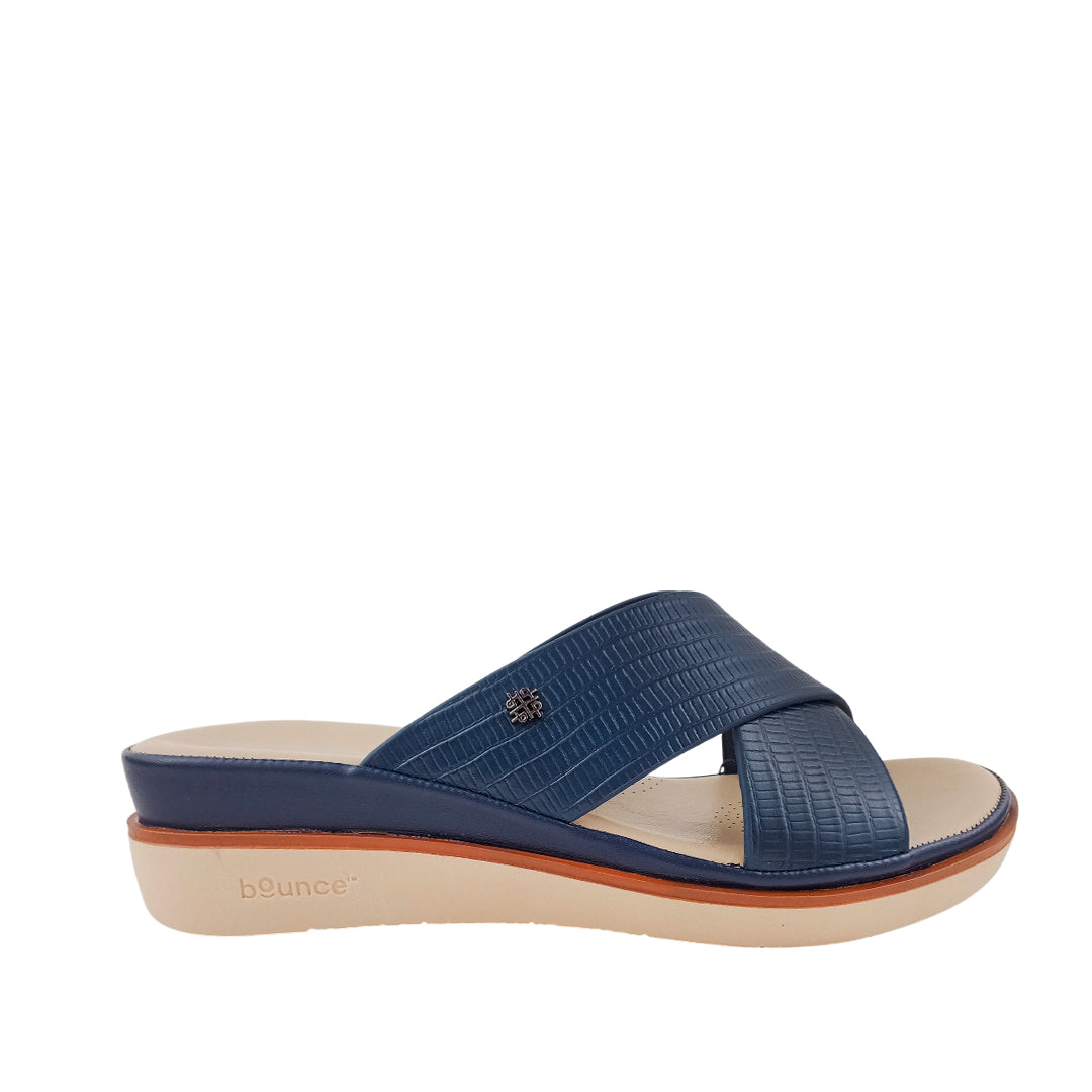 Sandalias flats Shasta para mujer color navy