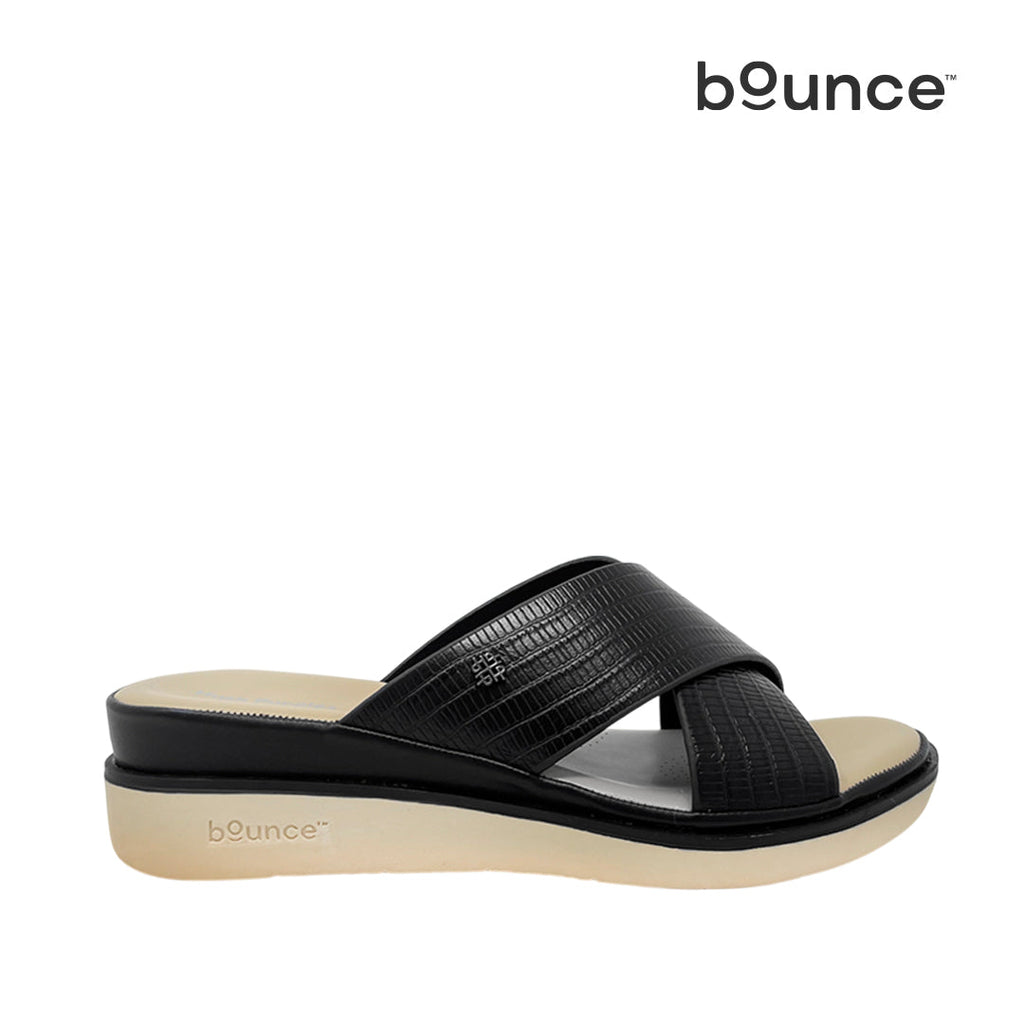 Sandalias flats Shasta para mujer color negro