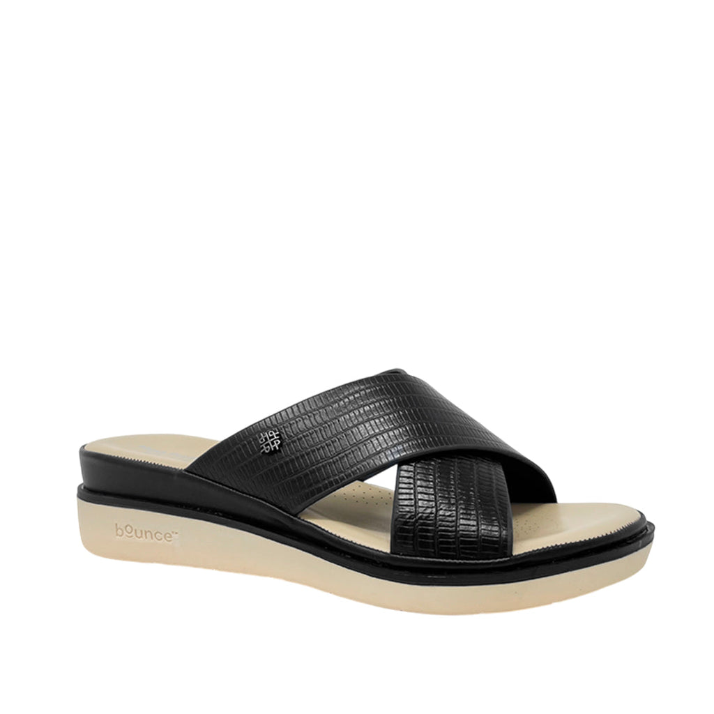 Sandalias flats Shasta para mujer color negro
